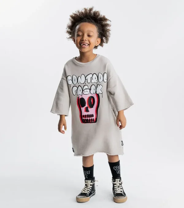 NUNUNU Bubbly Dizzy Skull Sweat Dress