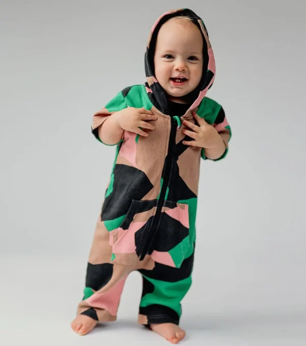 NUNUNU Camouflage Hooded Overall