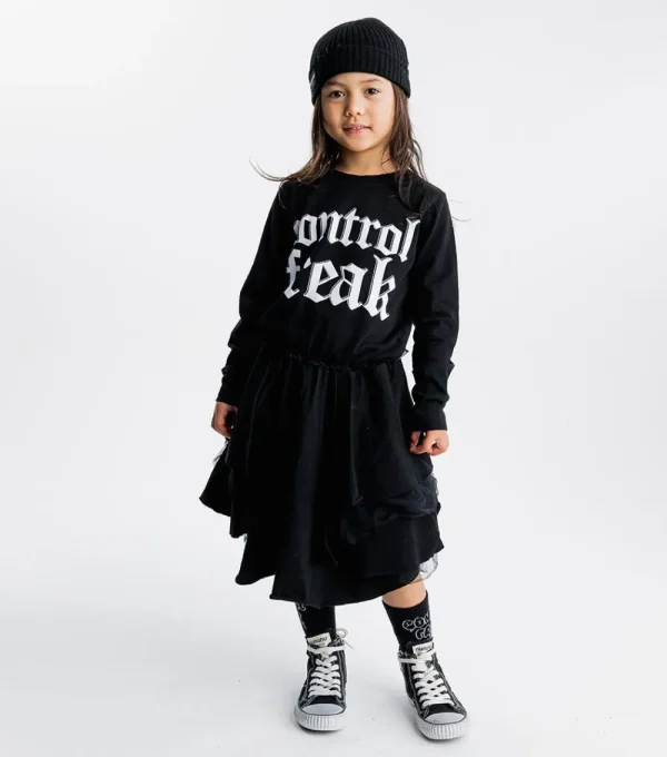 NUNUNU Control Freak Inked Dress