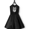 NUNUNU Cool Cat Collar Dress