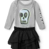 NUNUNU Dizzy Skull Onesie Skirt