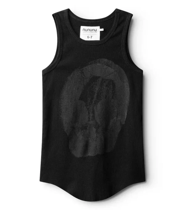 NUNUNU Faded Skull Tank Top