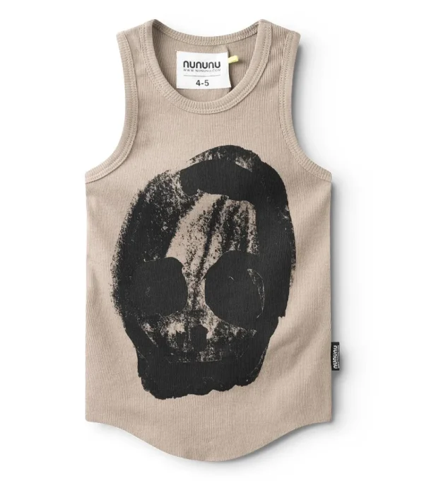 NUNUNU Faded Skull Tank Top