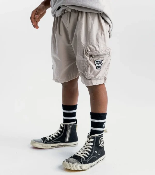 NUNUNU Feather Cargo Shorts