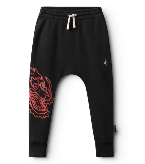 NUNUNU French Terry Dragon Baggy Pants