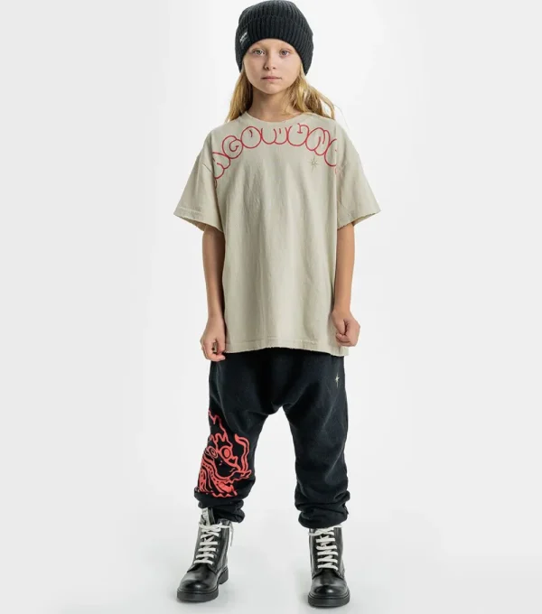 NUNUNU French Terry Dragon Baggy Pants