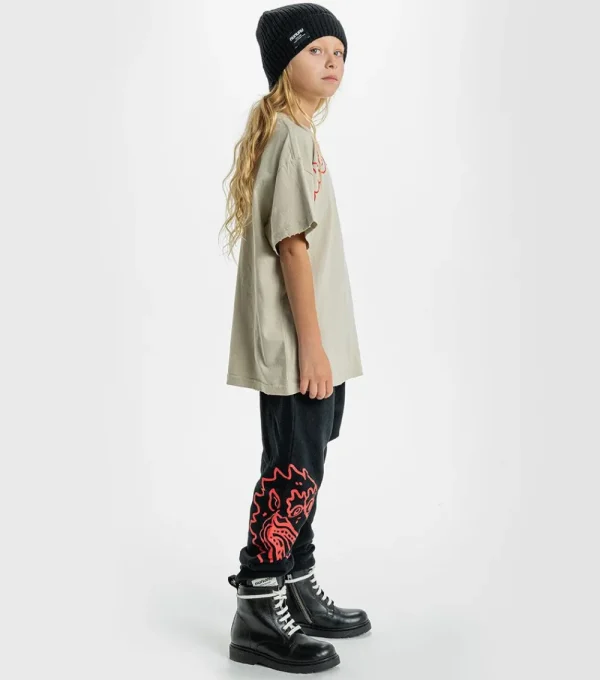 NUNUNU French Terry Dragon Baggy Pants