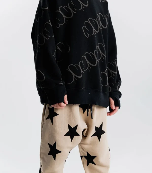 NUNUNU French Terry Star Baggy Pants