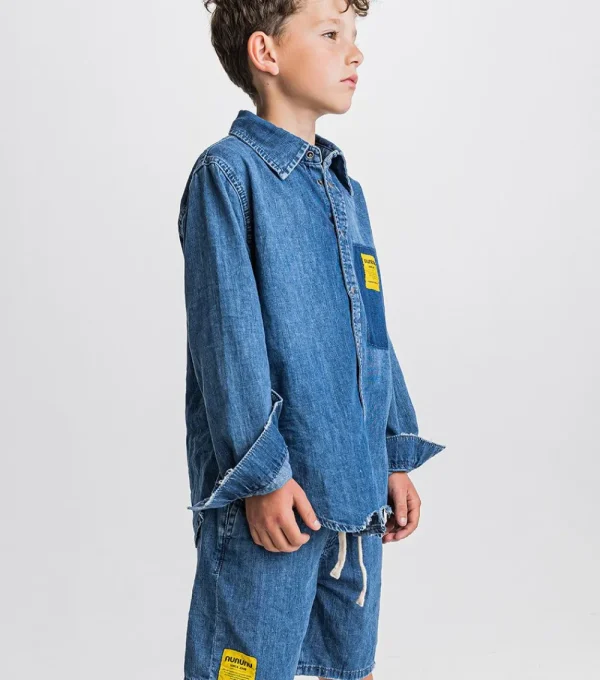 NUNUNU Light Denim Shirt