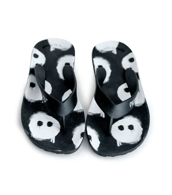 NUNUNU Melting Masks Flip Flops