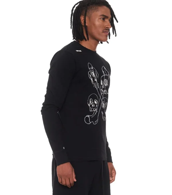 NUNUNU Men'S Multi Skull Shirt