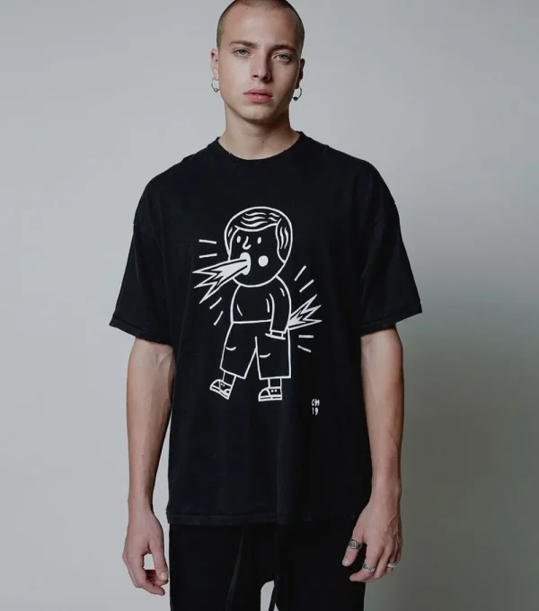 NUNUNU Men'S Oversized Blah Blah T-Shirt