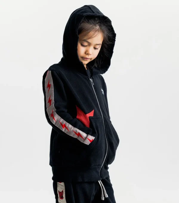 NUNUNU Mini Bolts Zip Hoodie