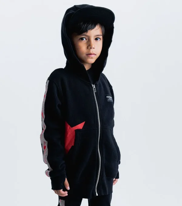 NUNUNU Mini Bolts Zip Hoodie