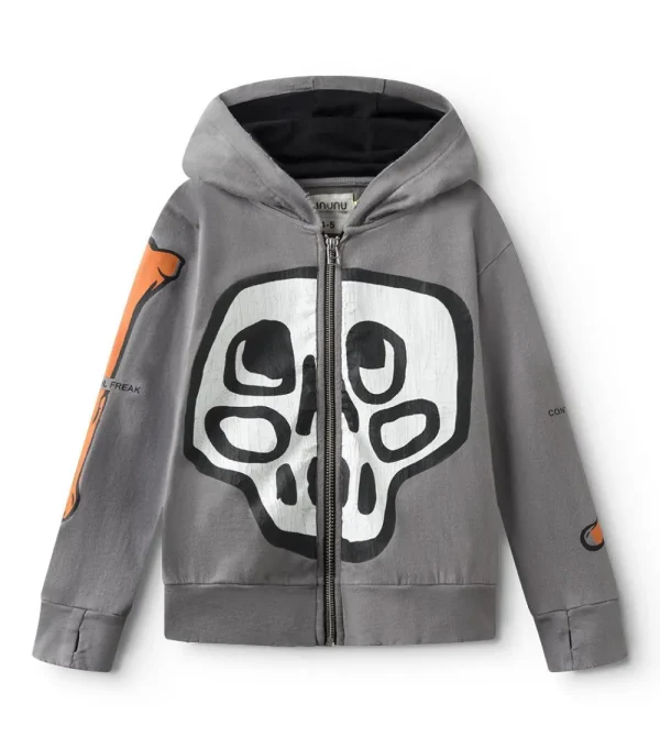 NUNUNU Silou Skull Light Zip Hoodie