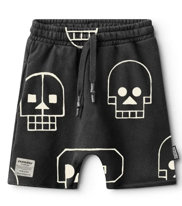 NUNUNU Skull Robot Shorts