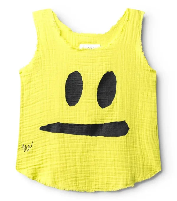 NUNUNU Smirk Muslin Tank Top