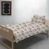 NUNUNU Super Soft Scribbled Skulls Bedding Set