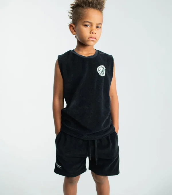 NUNUNU Terry Cloth Sleeveless Shirt