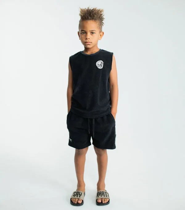 NUNUNU Terry Cloth Sleeveless Shirt