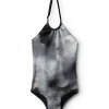 NUNUNU Tie Dye Collar Swimsuit