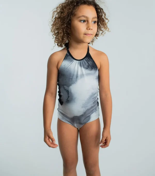 NUNUNU Tie Dye Collar Swimsuit