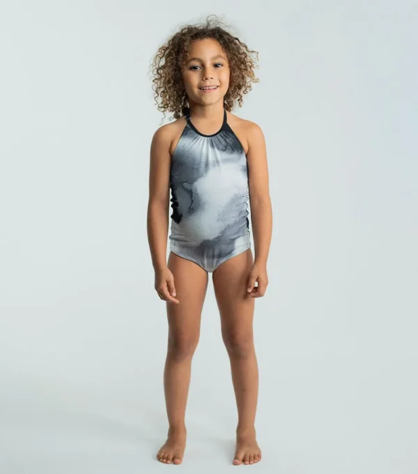 NUNUNU Tie Dye Collar Swimsuit