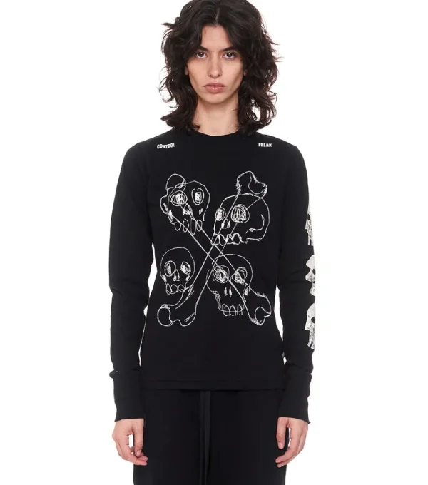 NUNUNU Women'S Multi Skull Shirt